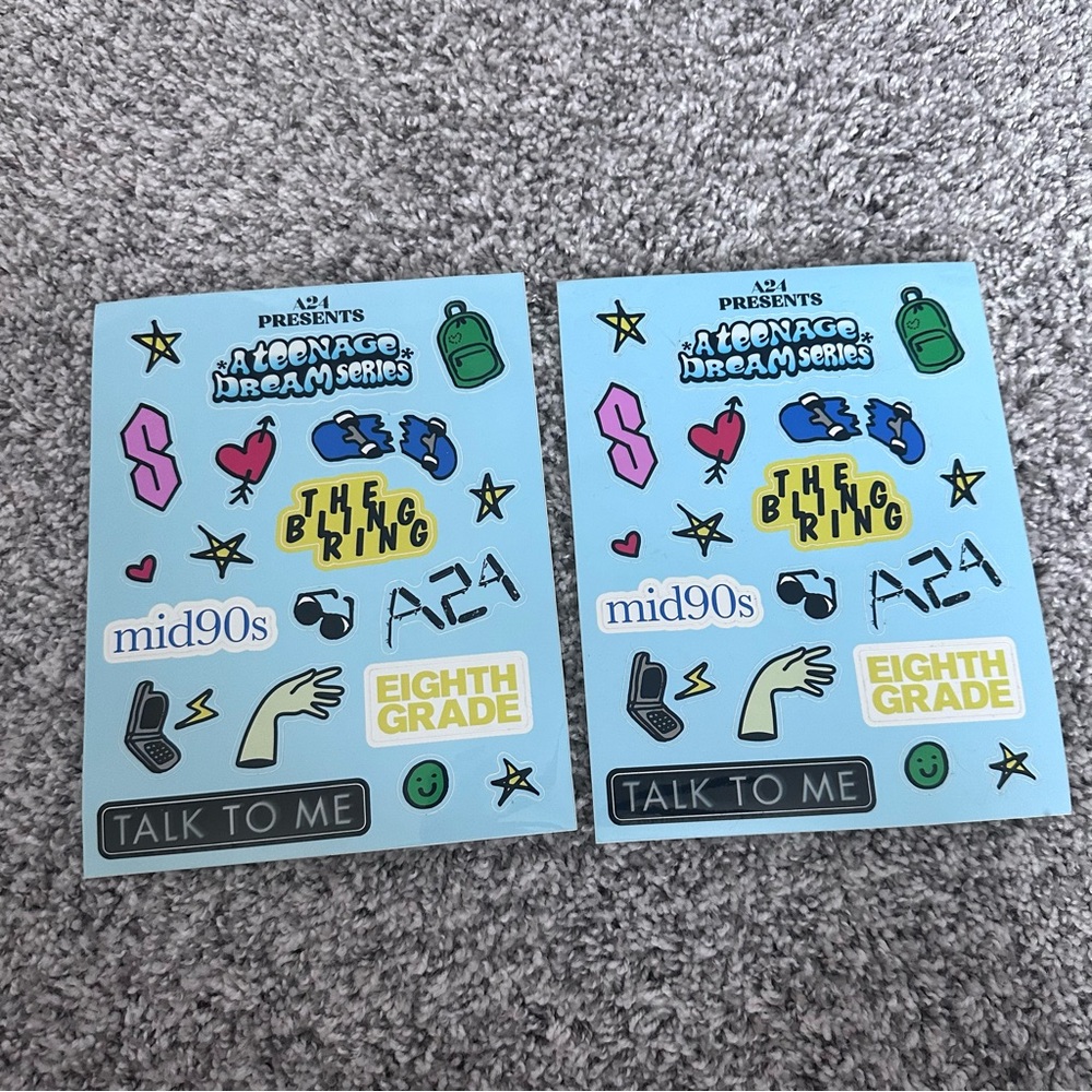 A24 Teenage Dream Series sticker sheets